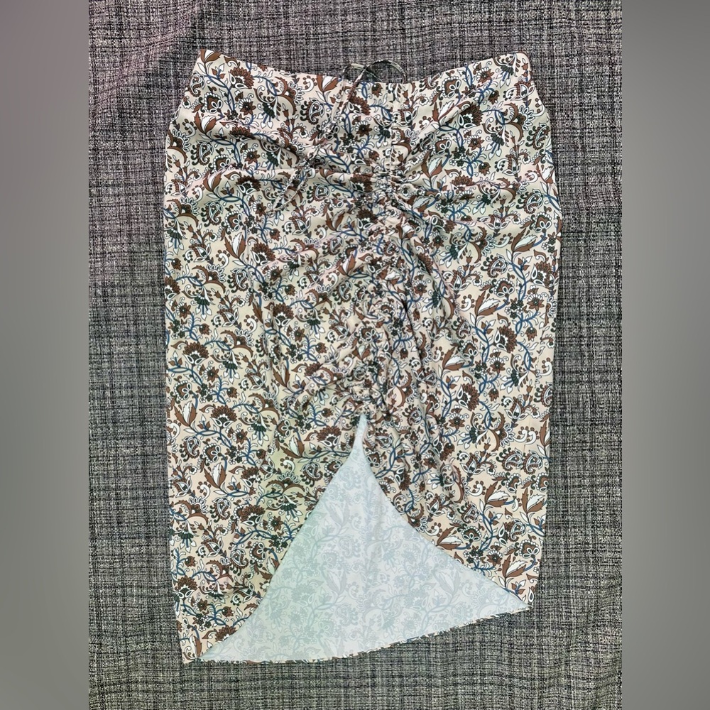 The Drop Women's Paisley Print Side Ruched Skirt by @kathleen.post, Women’s L